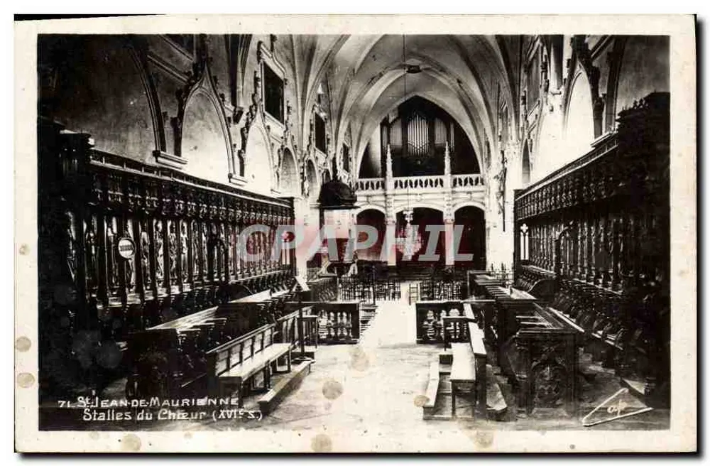 Stalle del coro — Chiesa di San Giovanni di Maurienne — (XVI secolo) — G.A.P. Parigi - Recto