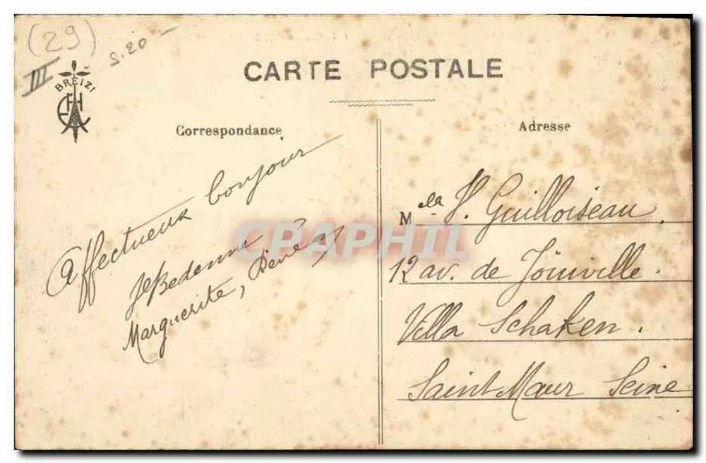 Marriage Breton - Sortie de l'Église — Éditeur : C. Le Hamel, n° 3713 - Achterkant