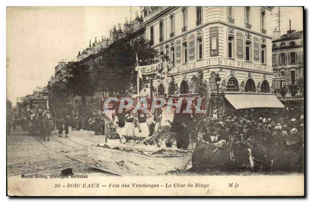 Bordeaux — Fête des Vendanges — Der Wagen von Blaye - Vorderseite