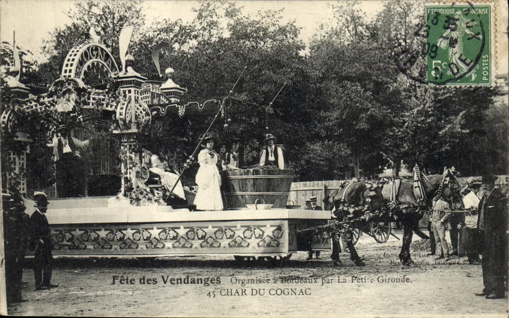 Fest der Weinlese — Cognac-Wagen — Edition Ch. Chambron, Bordeaux - Vorderseite