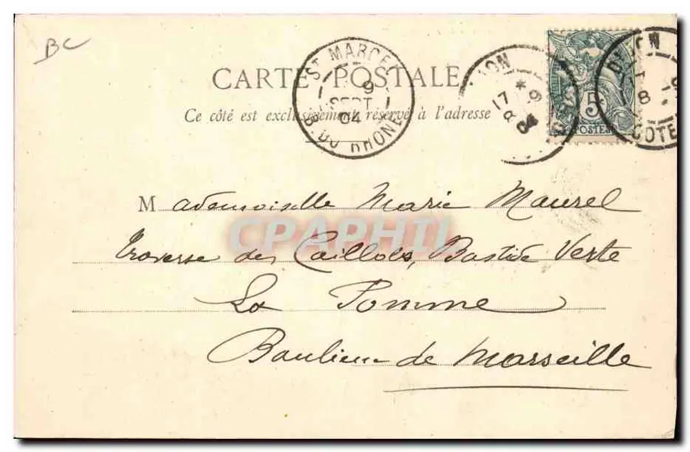 As vindimas na Borgonha — L. V., edição — A. Vaillanne, fotografia, Beaune - Verso