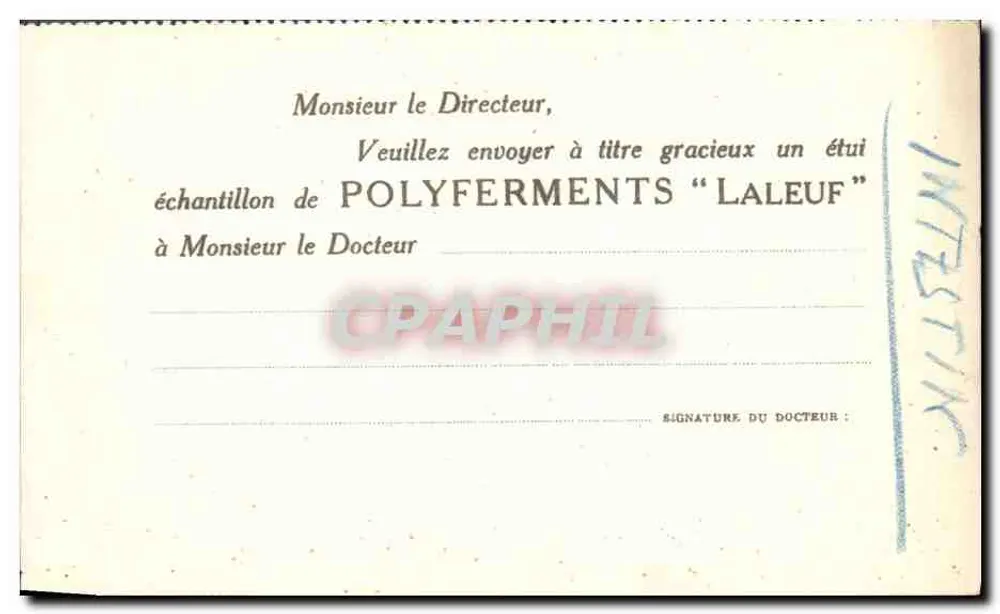 Laboratoires Laleuf — 20, Rue du Laos, Paris (15e) - Rückseite