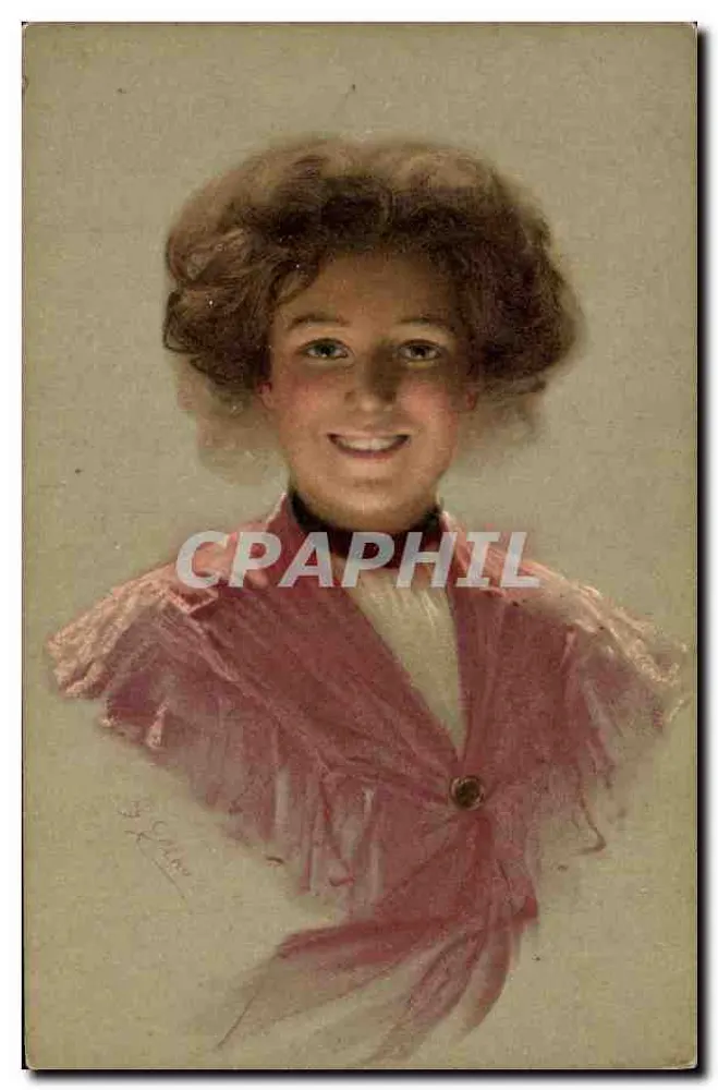 Lächelnde junge Frau — Portrait — M. M. MUNK, Nr. 400 - Vorderseite
