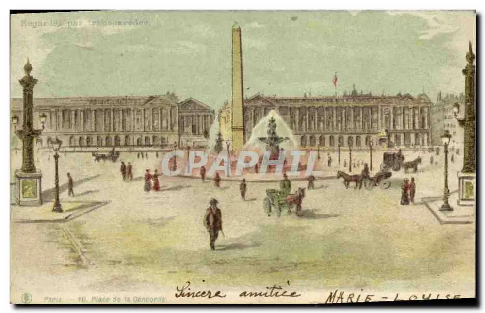 Paris — Place de la Concorde — unbekannter Verlag, Nr. 10 - Vorderseite