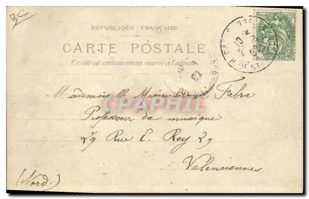 Paris — Place de la Concorde — unbekannter Verlag, Nr. 10 - Rückseite