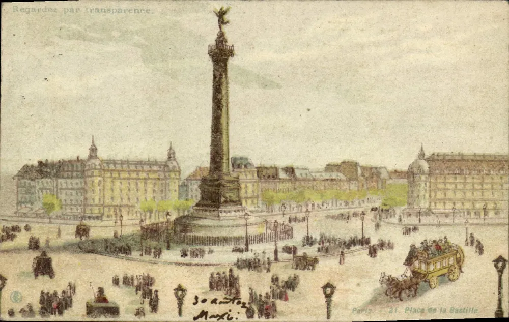 Place de la Bastille — Paris — Ausgabe Joaâto Maxi - Vorderseite
