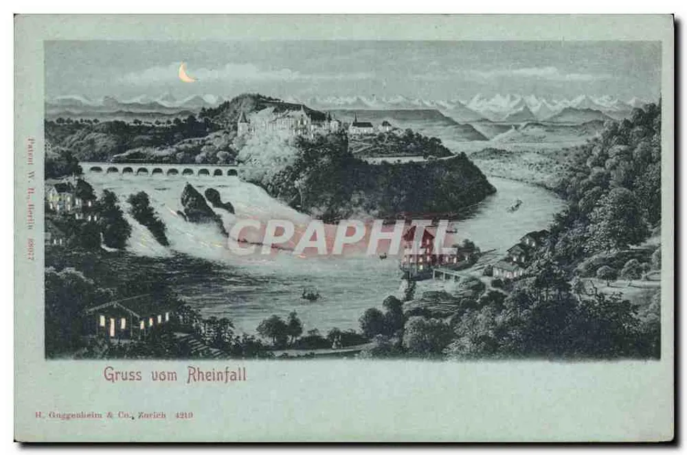 Ansicht der Rheinfall — Gruß vom Rheinfall — H. Guggenheim & Co., Zürich 4210 - Vorderseite