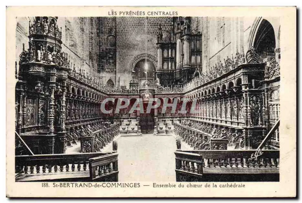 St-Bertrand-de-Comminges — Innere Ansicht des Kathedralchoirs — Verlag Océan, Nr. 188 - Vorderseite