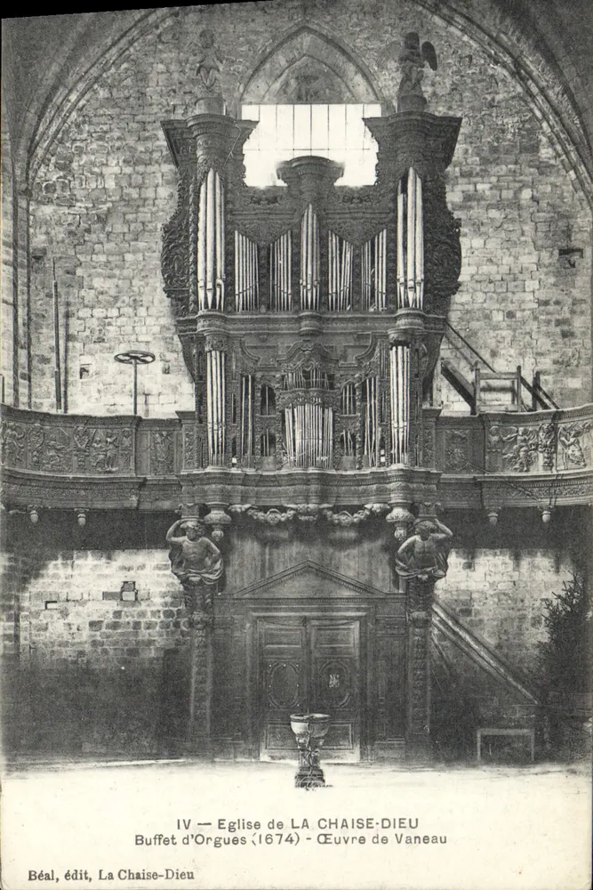 Kirche von La Chaise-Dieu — Orgelgehäuse (1674) — Werk von Vaneau — Verlag Béal - Vorderseite