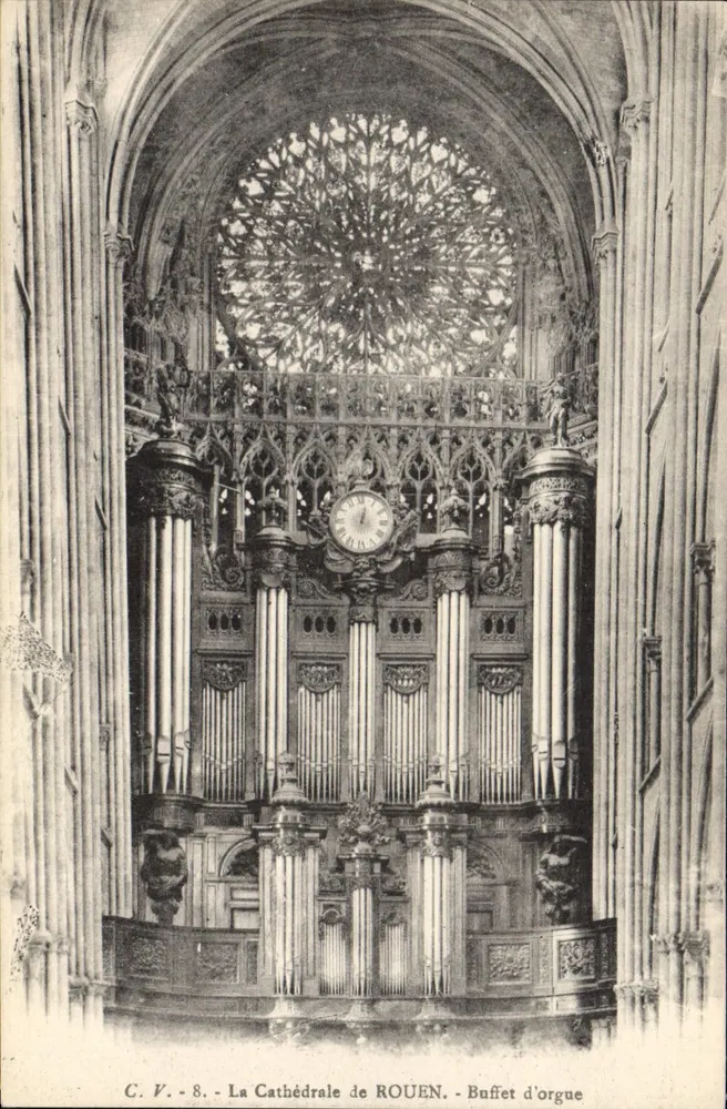 A Catedral de ROUEN — Buffet de órgão — C.V. - 8 - Frente