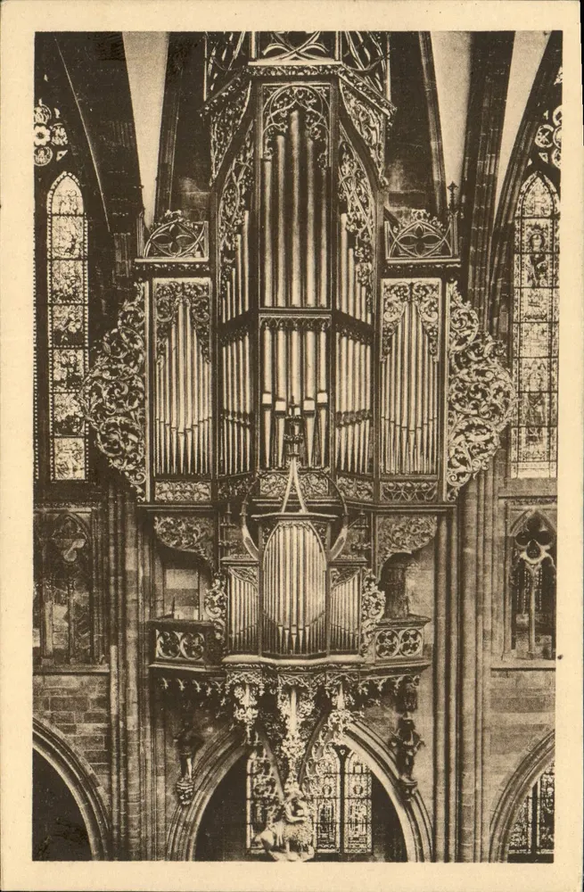 Catedral de Strasbourg — O órgão — edição da Art alsacien - Frente