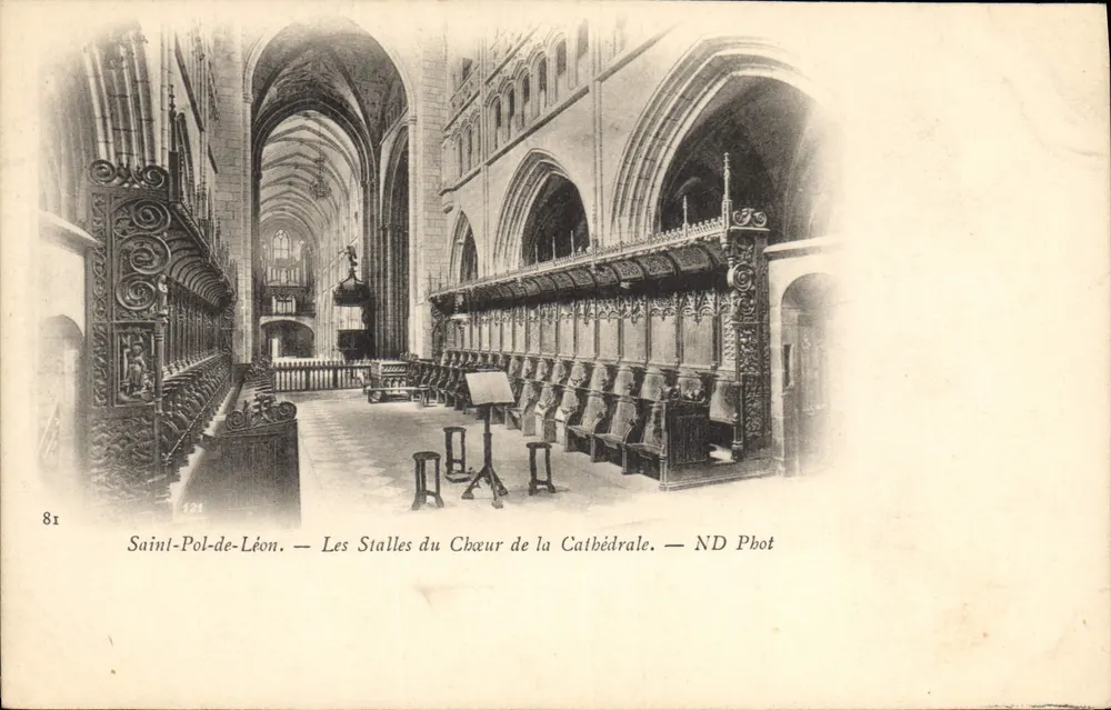 Saint-Pol-de-Léon — Die Chorstühle der Kathedrale — ND Pbot - Vorderseite