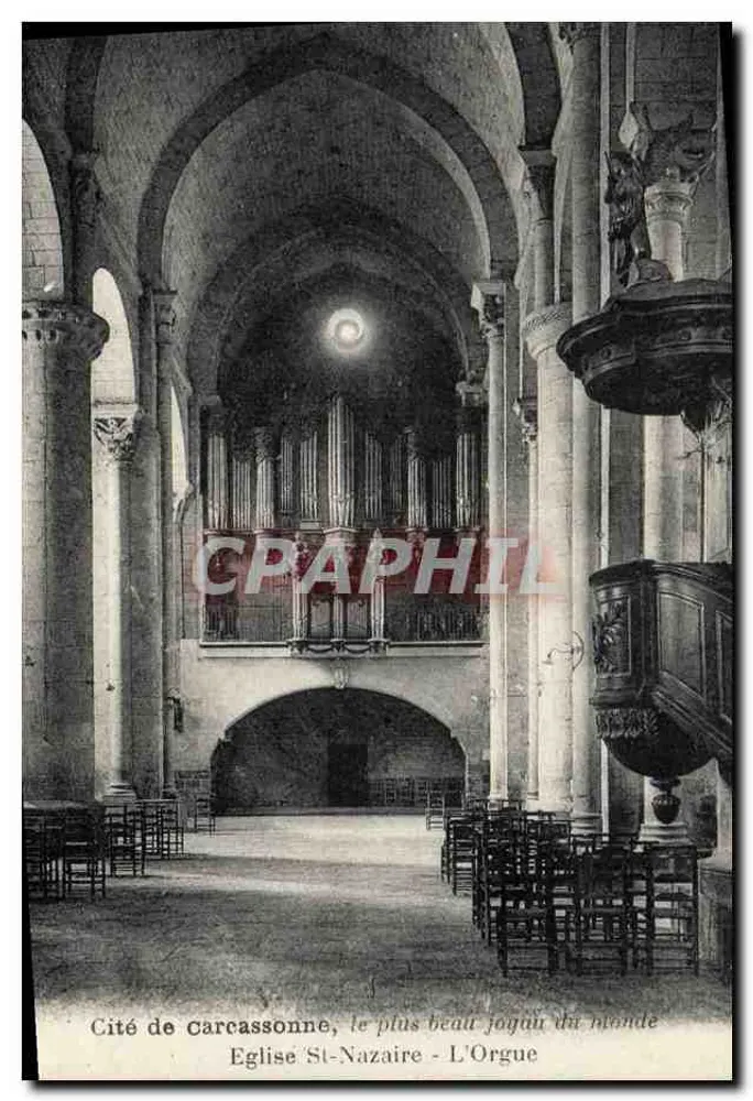 Cité de Carcassonne, Kirche Saint-Nazaire - Das Orgel - Vorderseite