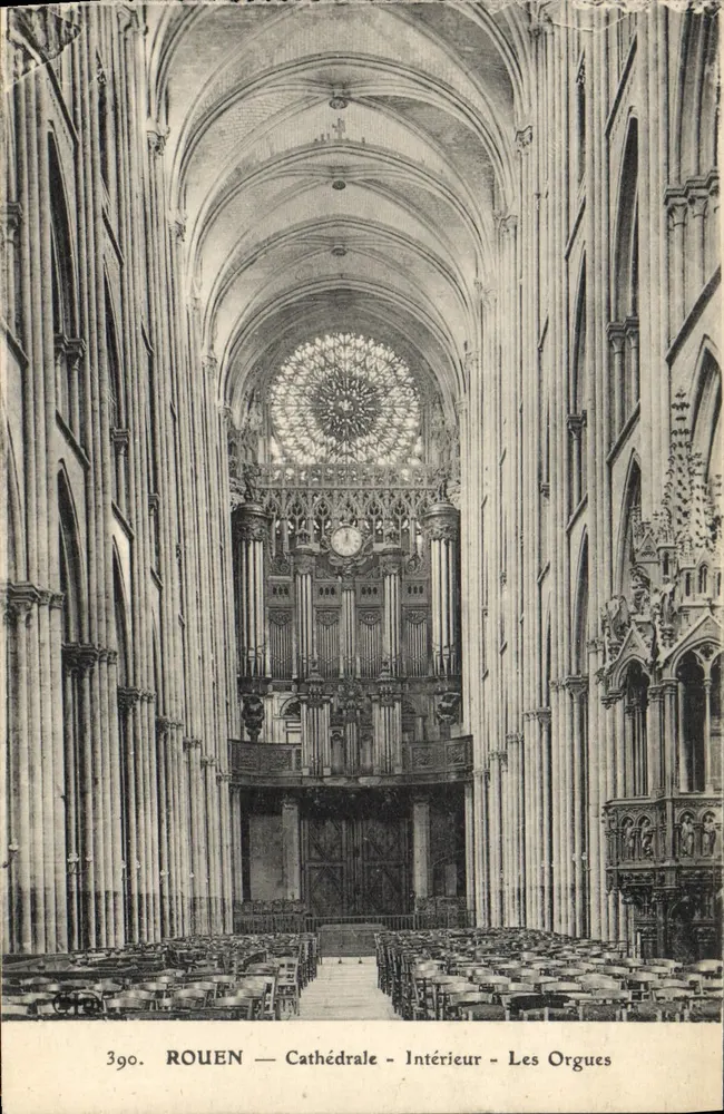 Rouen — Catedral — Interior — Los Órganos - Anverso