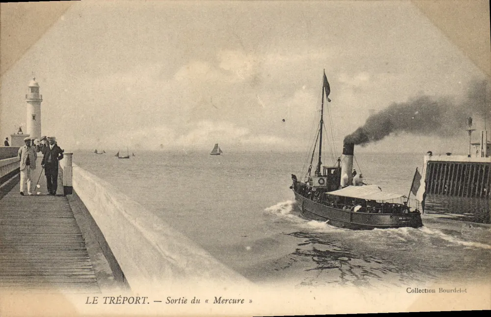 Le Tréport — Saída do « Mercure » — Coleção Bourdelot - Frente