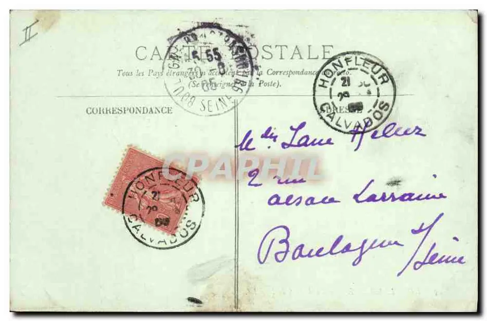 Honfleur — O Estuário do Sena — LL. 45 - Verso