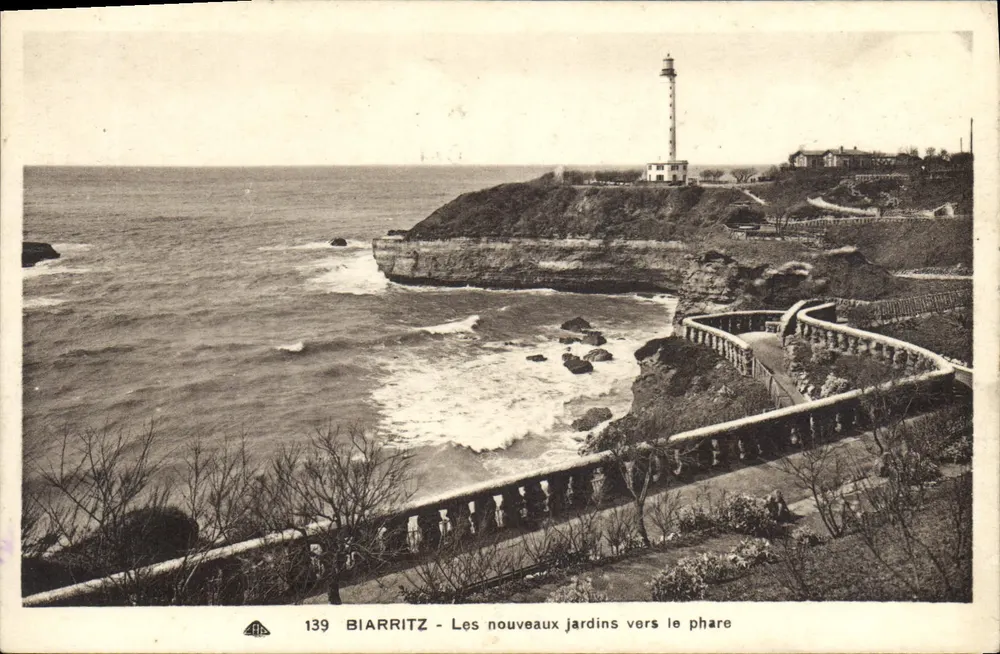 BIARRITZ - Die neuen Gärten in Richtung Leuchtturm — Verlag 'CARTES POSTALES PHOTOMÉCANIQUES - STRASBOURG-SCHILTIGHEIM', n° 139 - Vorderseite