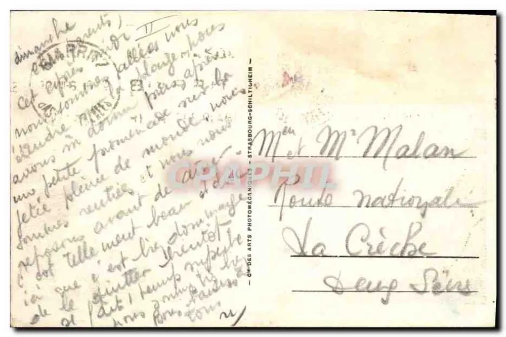 BIARRITZ - Die neuen Gärten in Richtung Leuchtturm — Verlag 'CARTES POSTALES PHOTOMÉCANIQUES - STRASBOURG-SCHILTIGHEIM', n° 139 - Rückseite