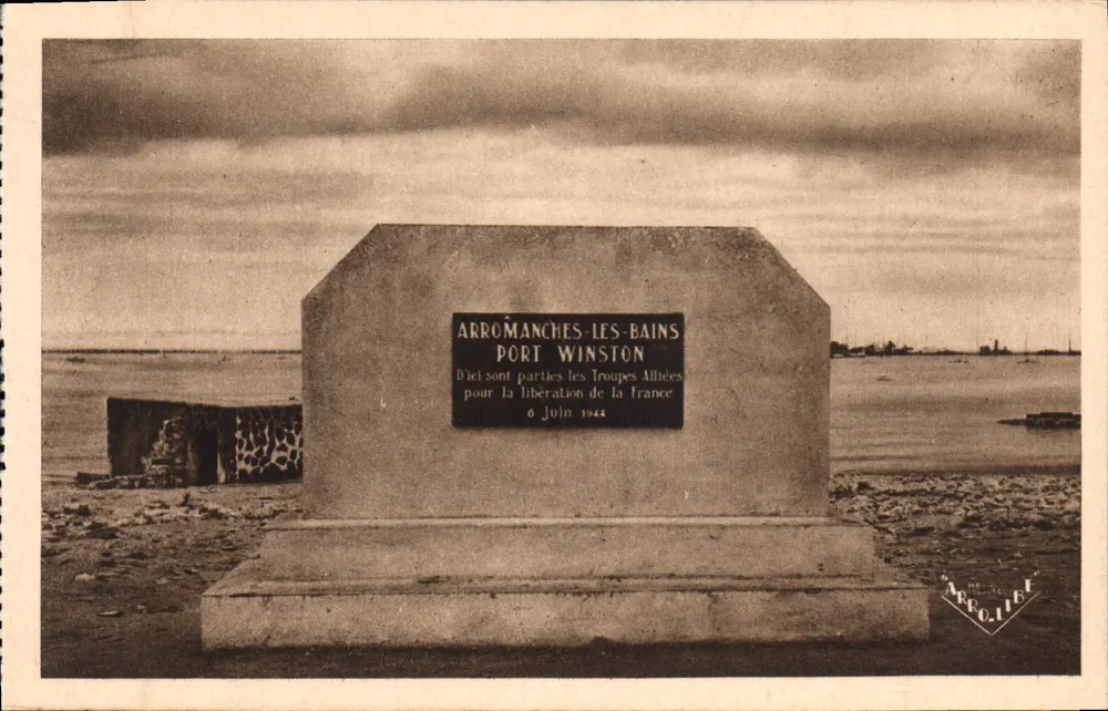 Arromanches-les-Bains — Port Winston — vorübergehendes Gedenkmonument — Verlag: Photo Chevrot, Honfleur (Calv.) - Vorderseite