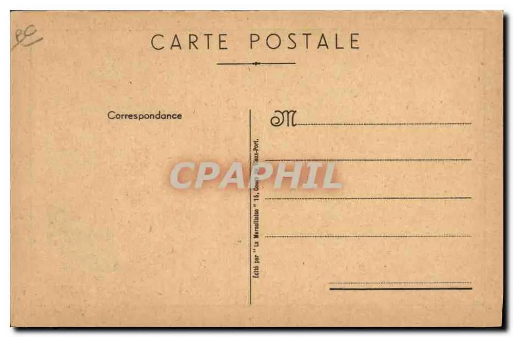 Chân dung một người đàn ông đội mũ képi — nhà xuất bản La Marcelinale, số 16 - Mặt sau