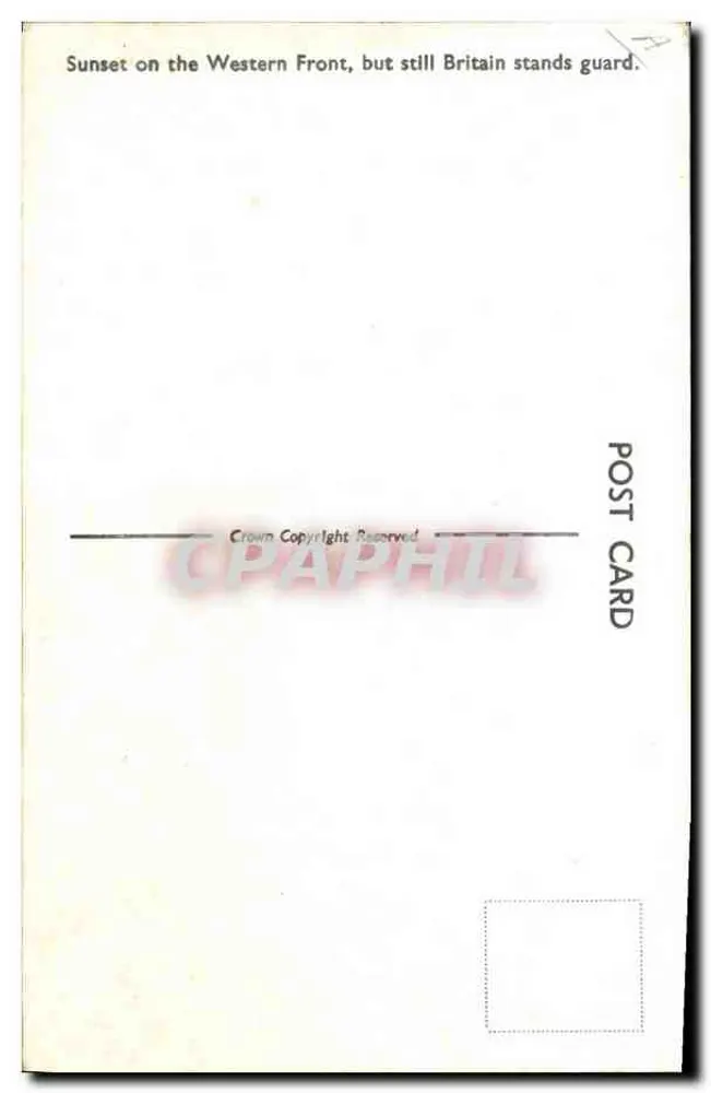 Soldaten op patrouille — sneeuw — War Office Photograph B.1370 - Achterkant