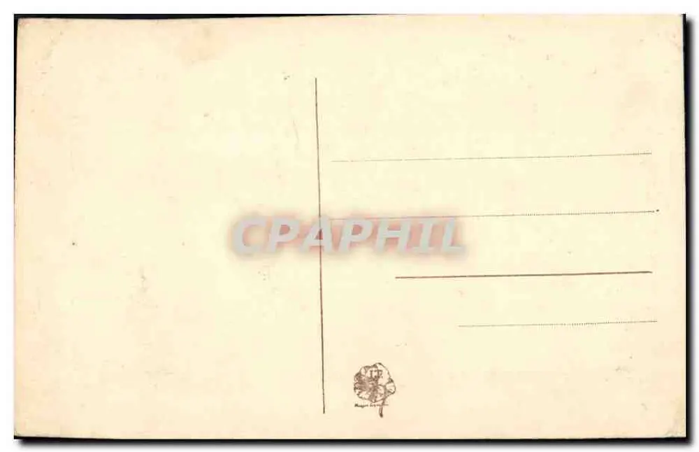 Aves e flores bordadas — carta postal decorativa — editor desconhecido - Verso