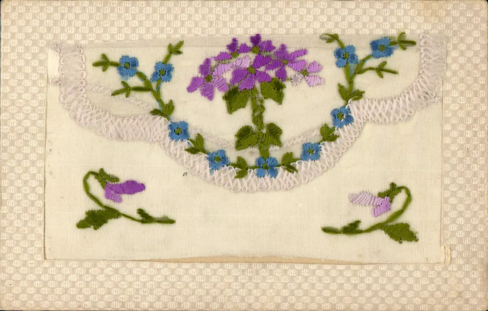Arranjo de flores bordadas — n° AB - Frente