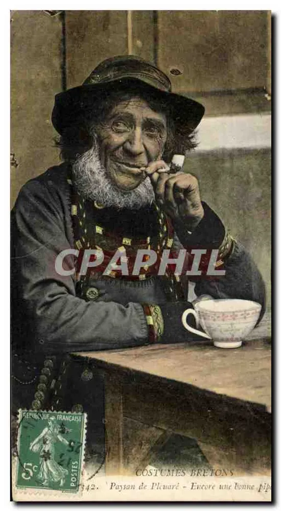 Camponês de Plouaré — Trajes Bretões — editor não visível - Frente