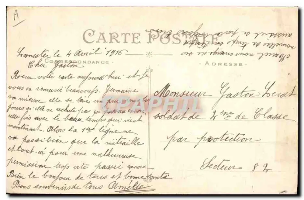 Jovem moça de BAUD — Artaud e Nozais, Nanles — n°213 - Verso