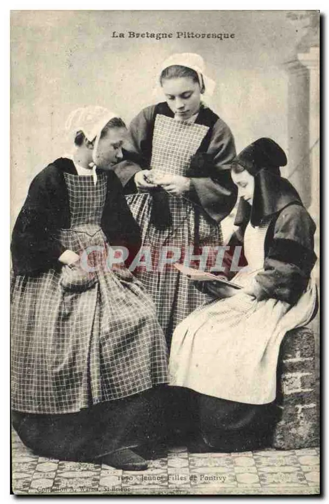Mädchen aus Pontivy — Die pittoreske Bretagne — Sammlung A. Warma, St-Hélie - Vorderseite