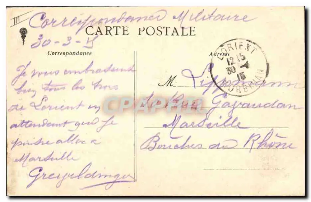 Meninas de QUIMPERLÉ — Artaud-Nozaïs, Nantes, n°224 - Verso