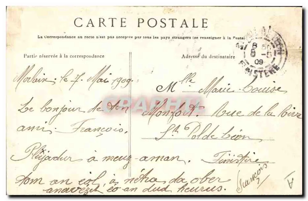 Casamento em Quimper — Estudo de Trajes — Coleção Villard, Quimper - Verso