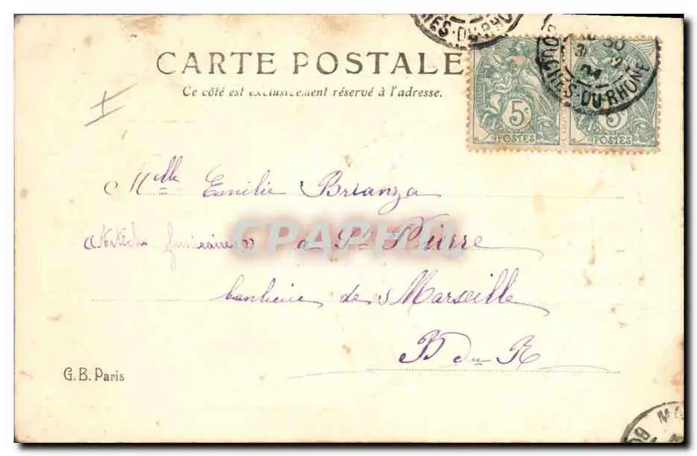 Bom ano 1905 — decoração floral — G.B. Paris - Verso