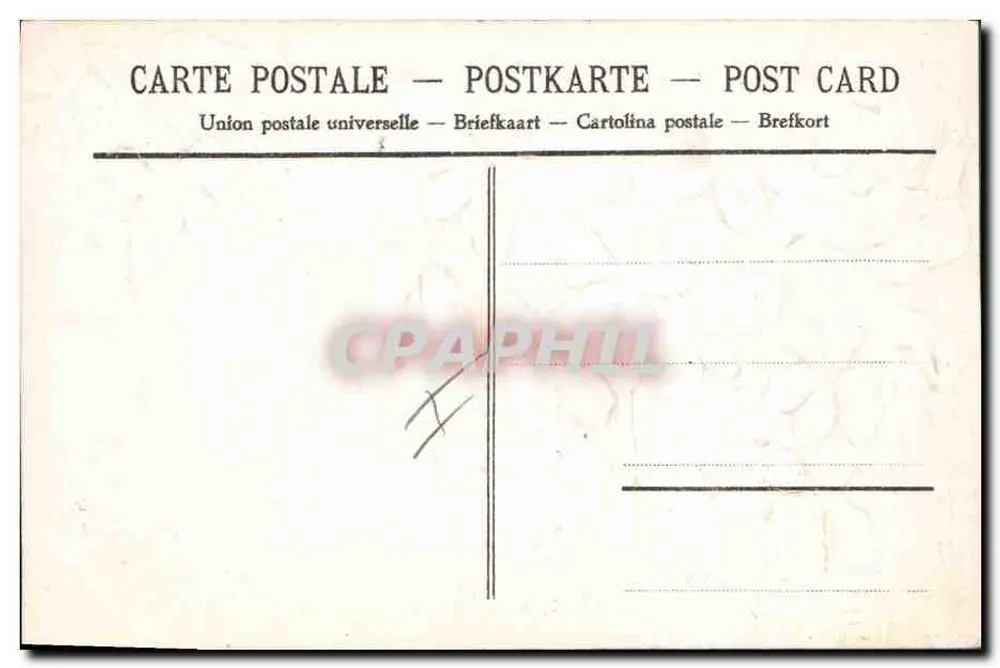 Violetas diante de uma casa — Lembrança afetuosa — editor não visível - Verso