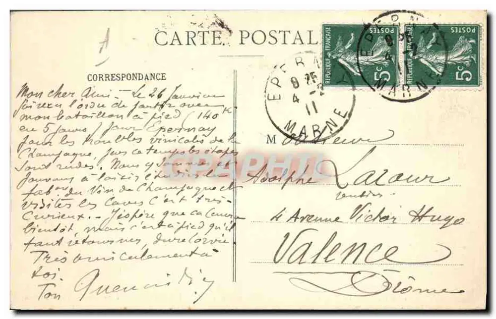 La Champagne — Arbeit des Champagnes — Das Abfüllen — J. H. Gourmand, n° 140 - Rückseite