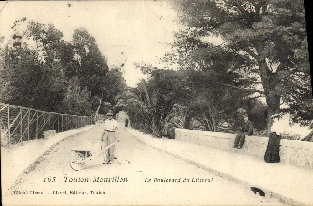 Der Boulevard du Littoral — Toulon-Mourillon — Cliché Giraud — Clavel, Verleger, Toulon - Vorderseite