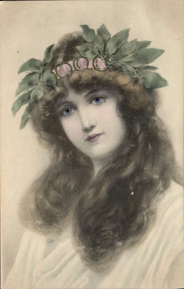 Junge Frau mit Lorbeerkrone — M. M. Vienne, Nr. 228 — Verlag M. M. Vienne - Vorderseite