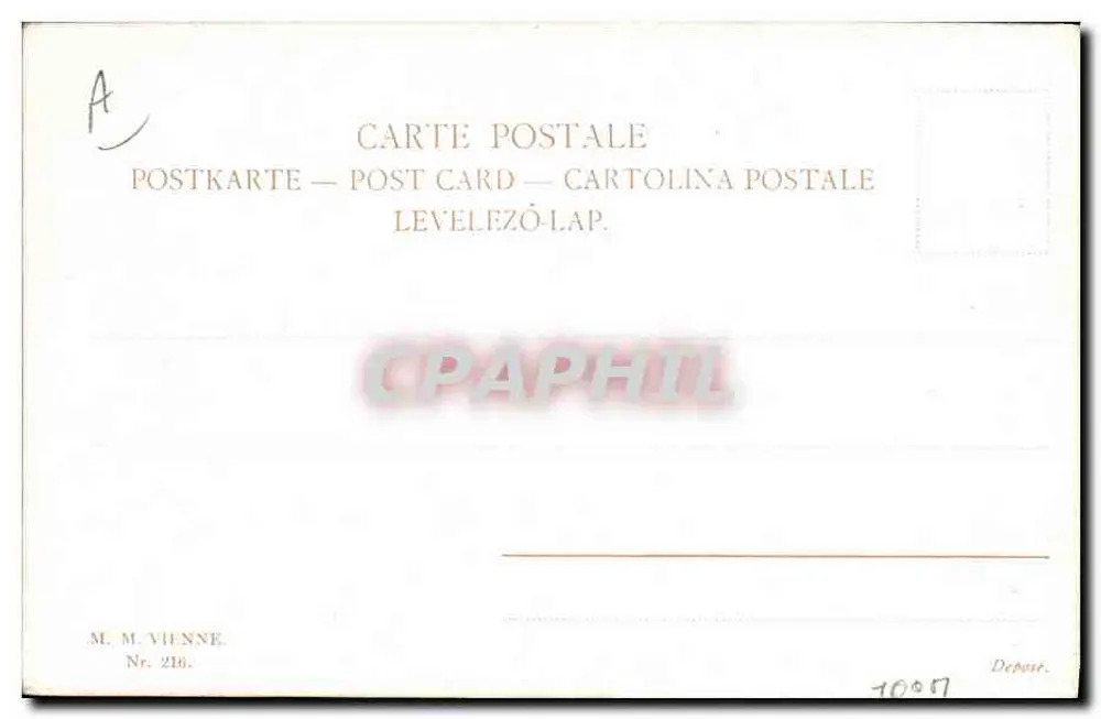 Paisagem florestal — pintura a óleo — M. M. Vienne, n° 216 - Verso
