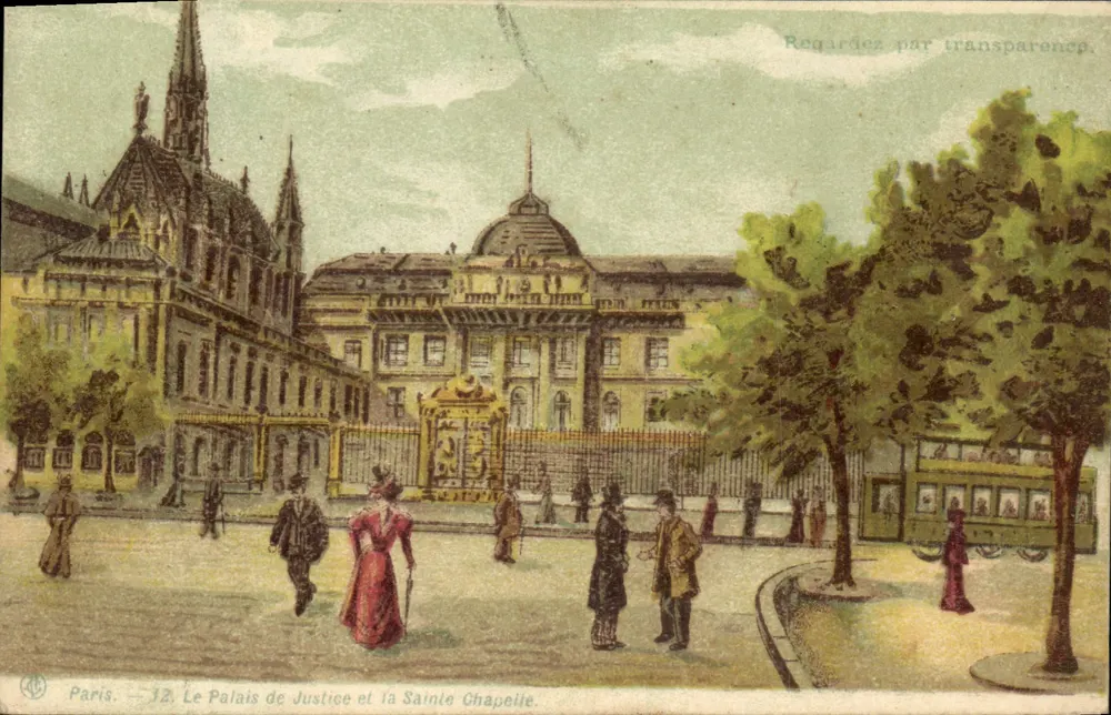 Paris — Das Palais de Justice und die Sainte Chapelle — unbekannter Verlag, Nr. 12 - Vorderseite