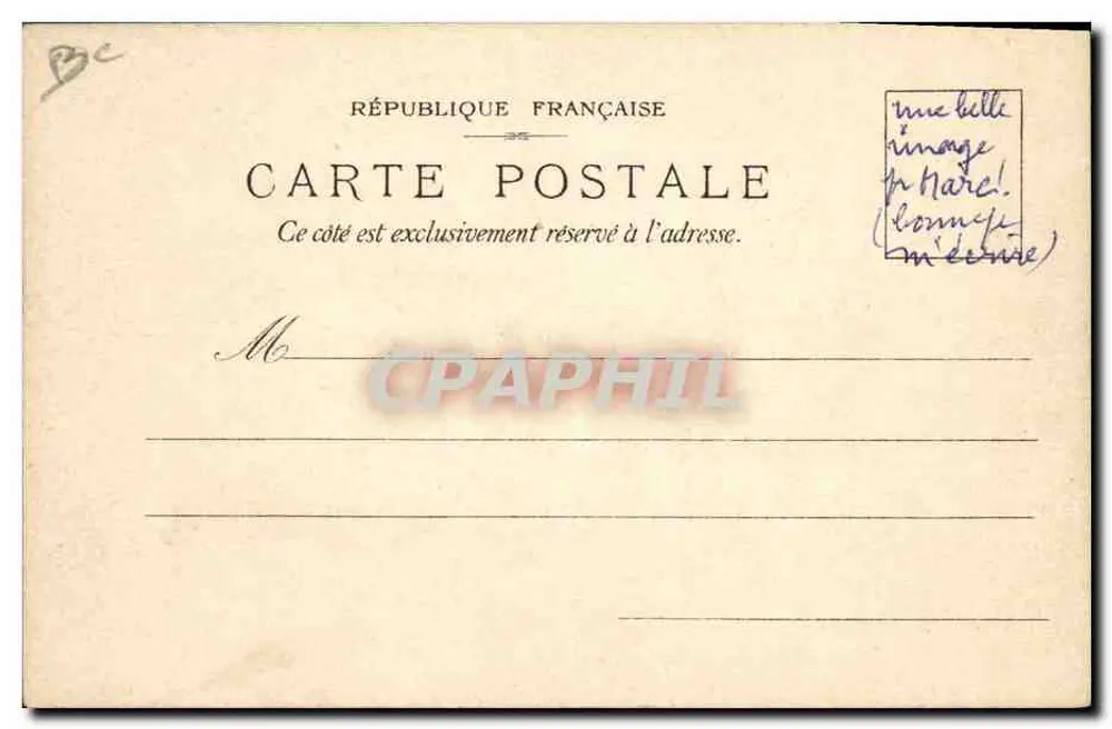 Exposition Lefèvre-Utile Paris 1900 — Grand Prix — Transparente Ansichtskarte, herausgegeben von J. Godolin, Paris 20, rue de Grenade - Rückseite