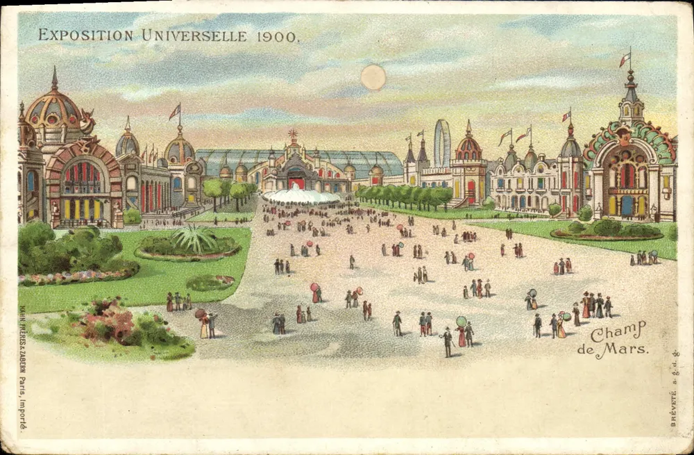 Weltausstellung 1900 — Champ de Mars — Verleger Minwitz & Zabben, Paris - Vorderseite