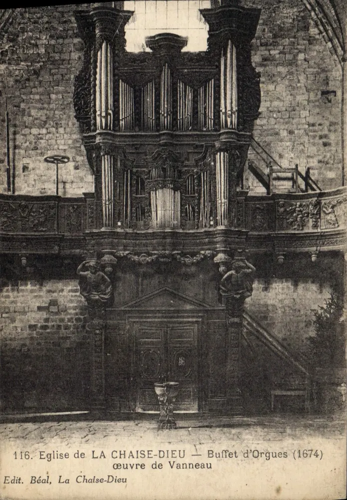 Kirche von La Chaise-Dieu — Orgelgehäuse von Vanneau (1674) — Édit. Béal, La Chaise-Dieu - Vorderseite