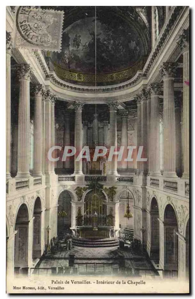 Schloss Versailles - Innenansicht der Kapelle — Frau Moreau, Verlag, Versailles - Vorderseite