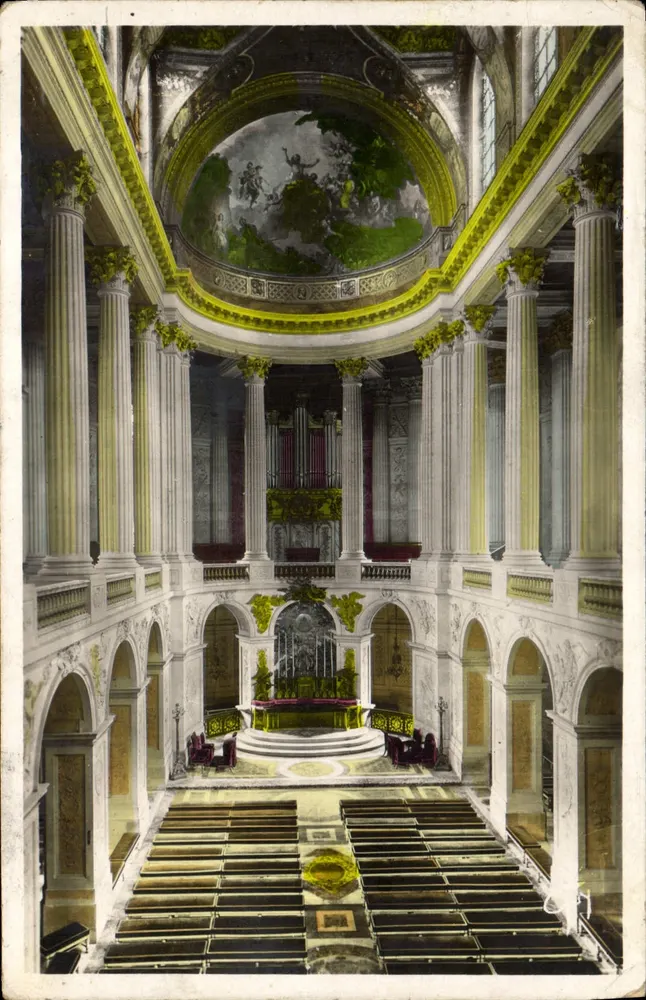 Intérieur de la chapelle — Versailles — Éditeur A. Leclerc, n°7 - Frente