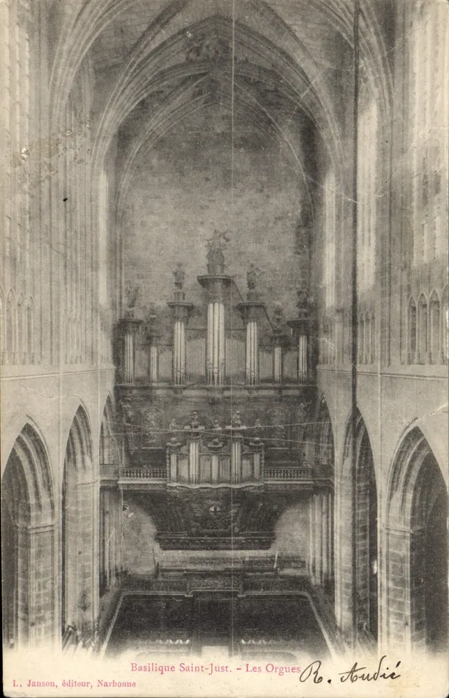 Basílica de São Justo — Os Órgãos — L. Janson, editor, Narbonne - Frente