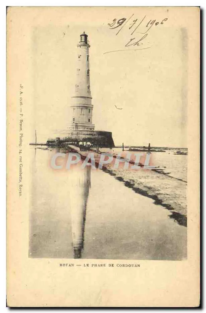Royan — O farol de Cordouan — P. Bram, Fotos, 24 rue Gambetta, Royan - Frente