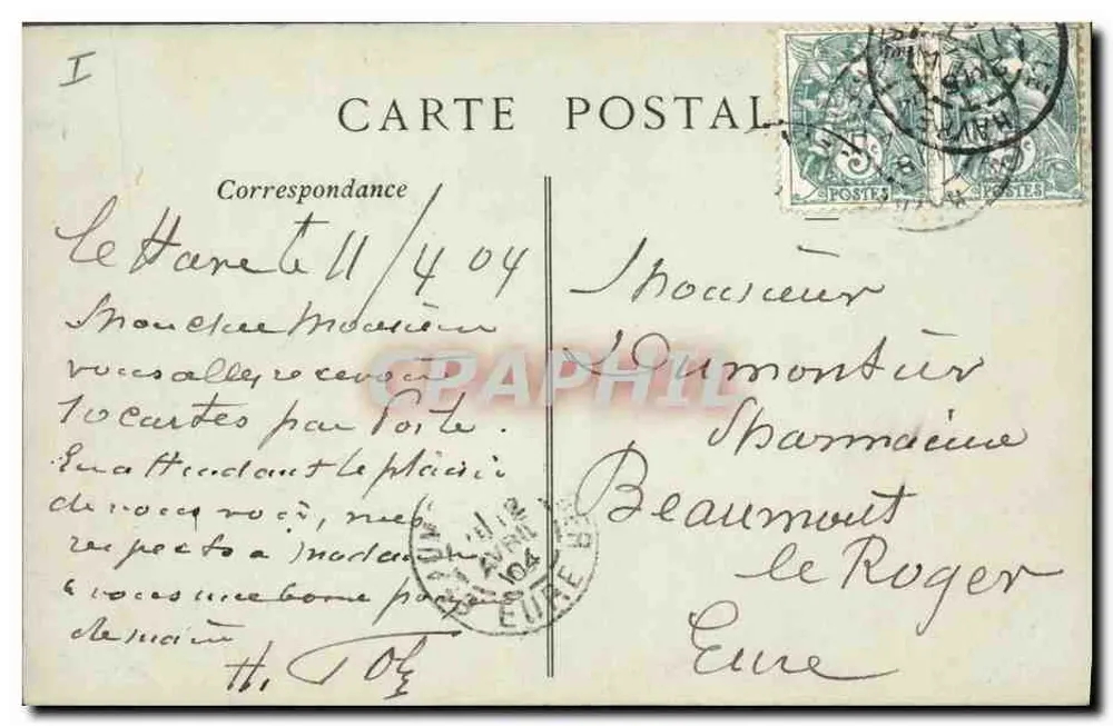 Le Havre — A Pontão em tempo de tempestade — Coleções ND. Fot. - Verso