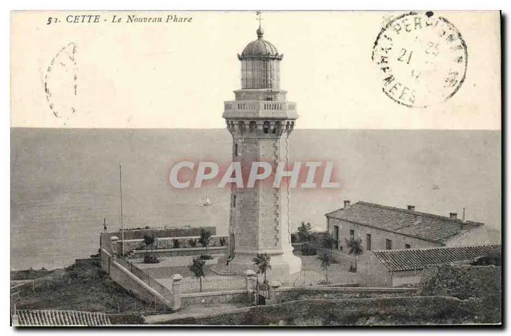 CETTE - O Novo Farol — carta postal n°53 - Frente
