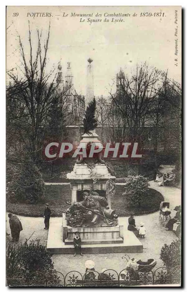 Poitiers — Denkmal für die Kämpfer von 1870-1871 — J. B. Raymont, Fotografie, Poitiers - Vorderseite