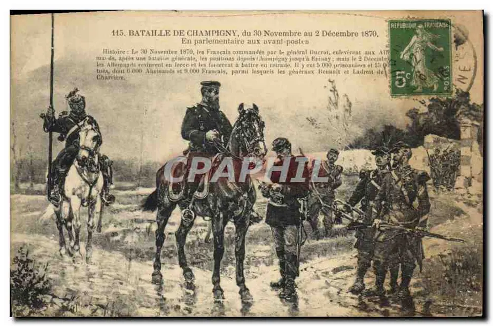 Schlacht von Champigny — 30. November bis 2. Dezember 1870 — F. Fleury, photo-imp.-édit., Paris - Vorderseite